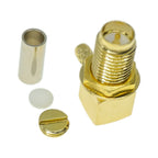 SMA Male Plug SMA Female Jack RPSMA RF Coax Coaxial Connector Crimp right angle LMR100 RG174 RG316 RG58 RG142 RG400 50-3 Cable