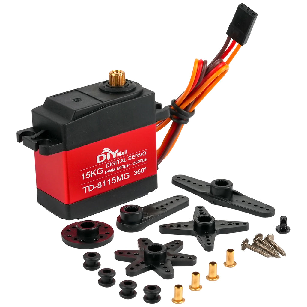 Waterproof 15KG TD-8115MG Robot Digital Servo 180/270/360° Digital Servo Motor Metal Gear For RC Model Car Airplane Robotic Arm