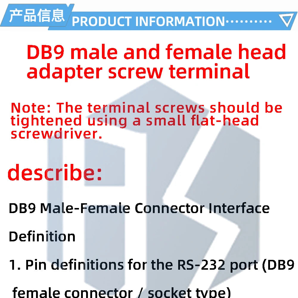 DB9 RS232 Serial Breakout Board: 9-Pin Solderless Connectors (Female & Male) – Terminal Adapter