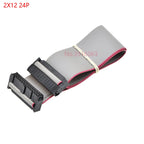 2pcs 2.54mm Pitch Fc-6/8/10/14/16/20/40/50 Pin 30cm Jtag Isp Download Cable Gray Flat Ribbon Data Cable For Dc3 Idc Box Header