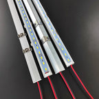 20 Inch 36 LEDs Red Green Blue LED Light Bar DC12V U/V-Shaped Flat Aluminum Channel Rigid Strip for Indoor Lighting