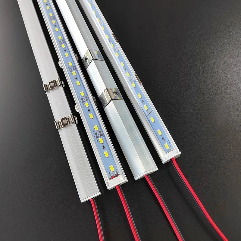 20 Inch 36 LEDs Red Green Blue LED Light Bar DC12V U/V-Shaped Flat Aluminum Channel Rigid Strip for Indoor Lighting
