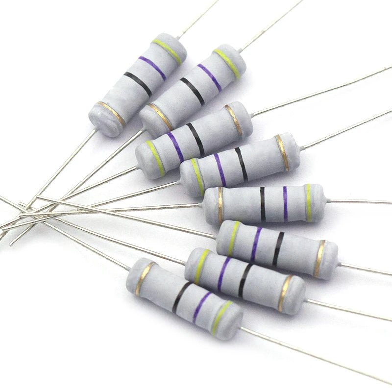 20pcs 2W Carbon Film Resistor 5% Resistance 0.1Ω-2MΩ 0.47 10 47 100 200 470 820 1K 4.7K 10K 47K 100K 200K 330K 470K 1M 1.2M Ohm