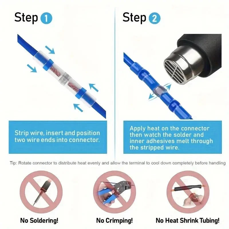 50/100/300/500 Pcs Heat Shrink Wire Connector Solder Seal Splice Tube SST 3:1 Waterproof Butt Crimp Terminals