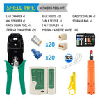 RJ45 RJ11 RJ12 Computer Network Repair Tool Kit STP/UTP LAN Cable Tester Wire Cutter Screwdriver Pliers Crimping Tool Set