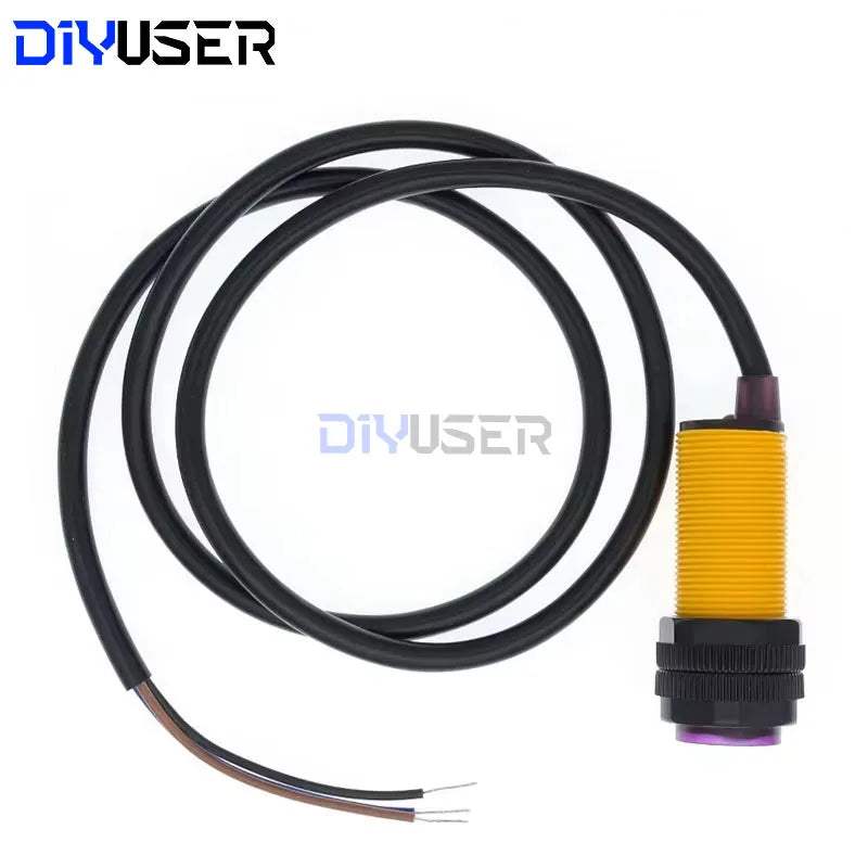 DIYUSER E18-D80NK Infrared Obstacle Avoidance Photoelectric Sensor Proximity Switch 3-80cm Detection Range Adjustable