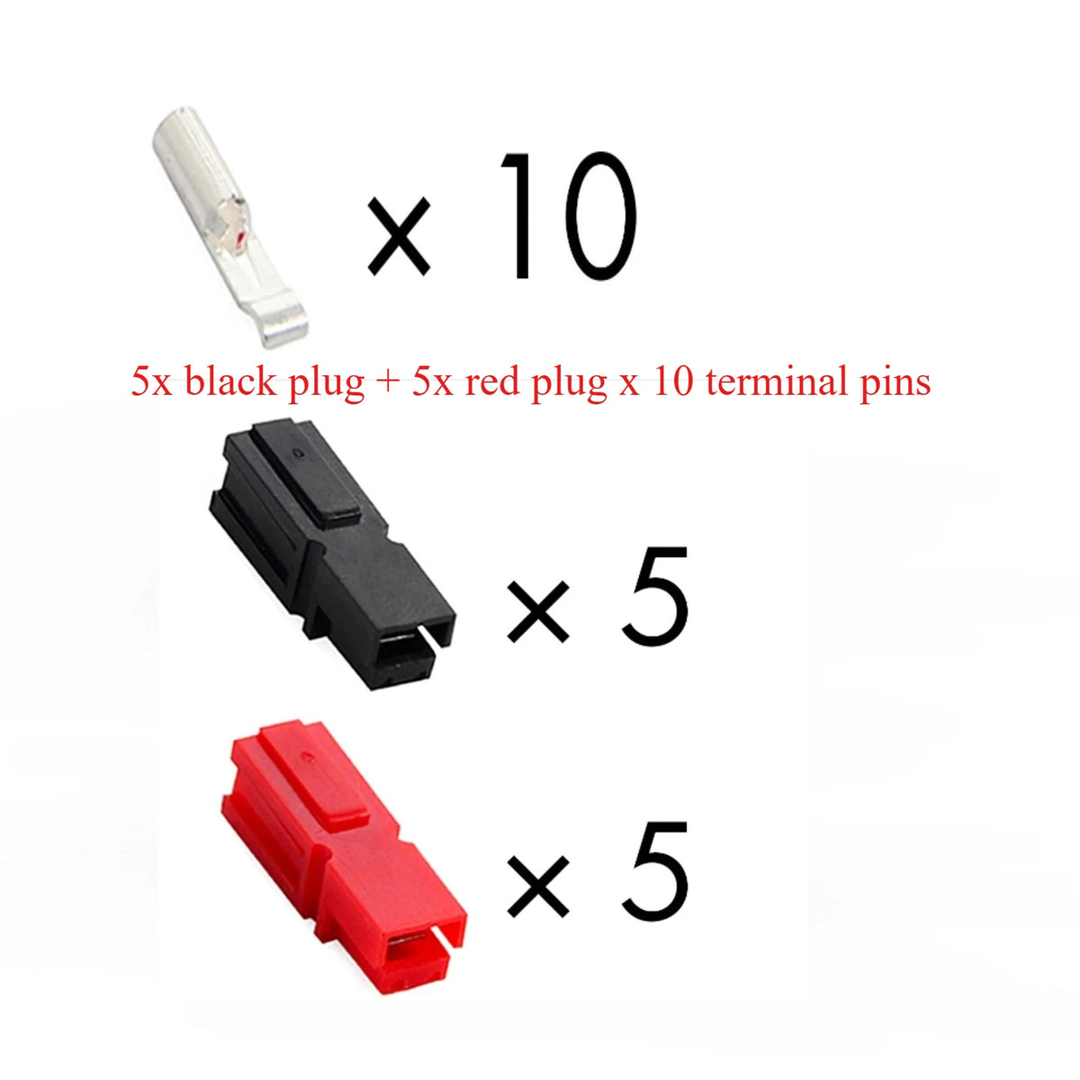 Electric Equipments15A/30A/45A Amp Plug 600V for Anderson Powerpole Connector with Rubber Dust Cover Sleeves Terminal Waterproof