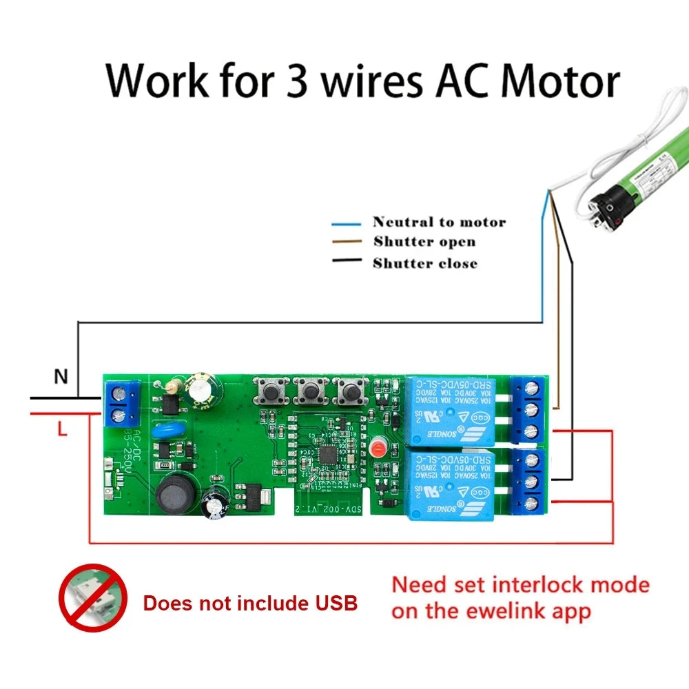 1/2/4CH EWeLink WIFI Smart Switch 7-32V 85-250V 220V Wireless Remote Control Relay Module For Garage Door Access Alexa Google