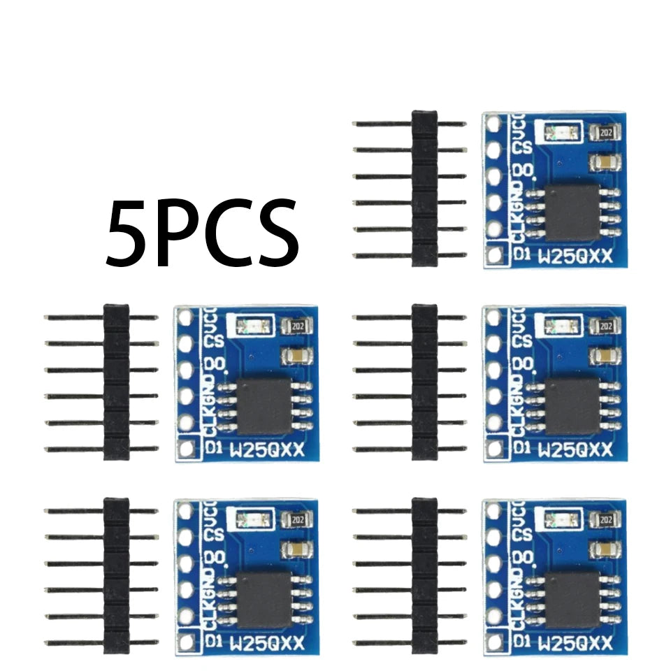 1-50PCS W25Q32 W25Q64 W25Q128 Large Capacity FLASH Storage Module SPI Interface BV FV STM32 Code