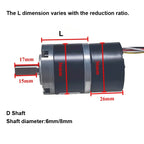 36-3626 Miniature DC Brushless Planetary Gear Motor 12v/24v High Torque Low Noise Built-in Hall Sensor