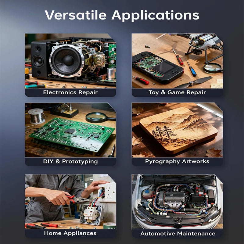 USB Digital Display Soldering Iron Type C Interface Mini Soldering Iron Set 260-420 ℃ Five Temperature Switching