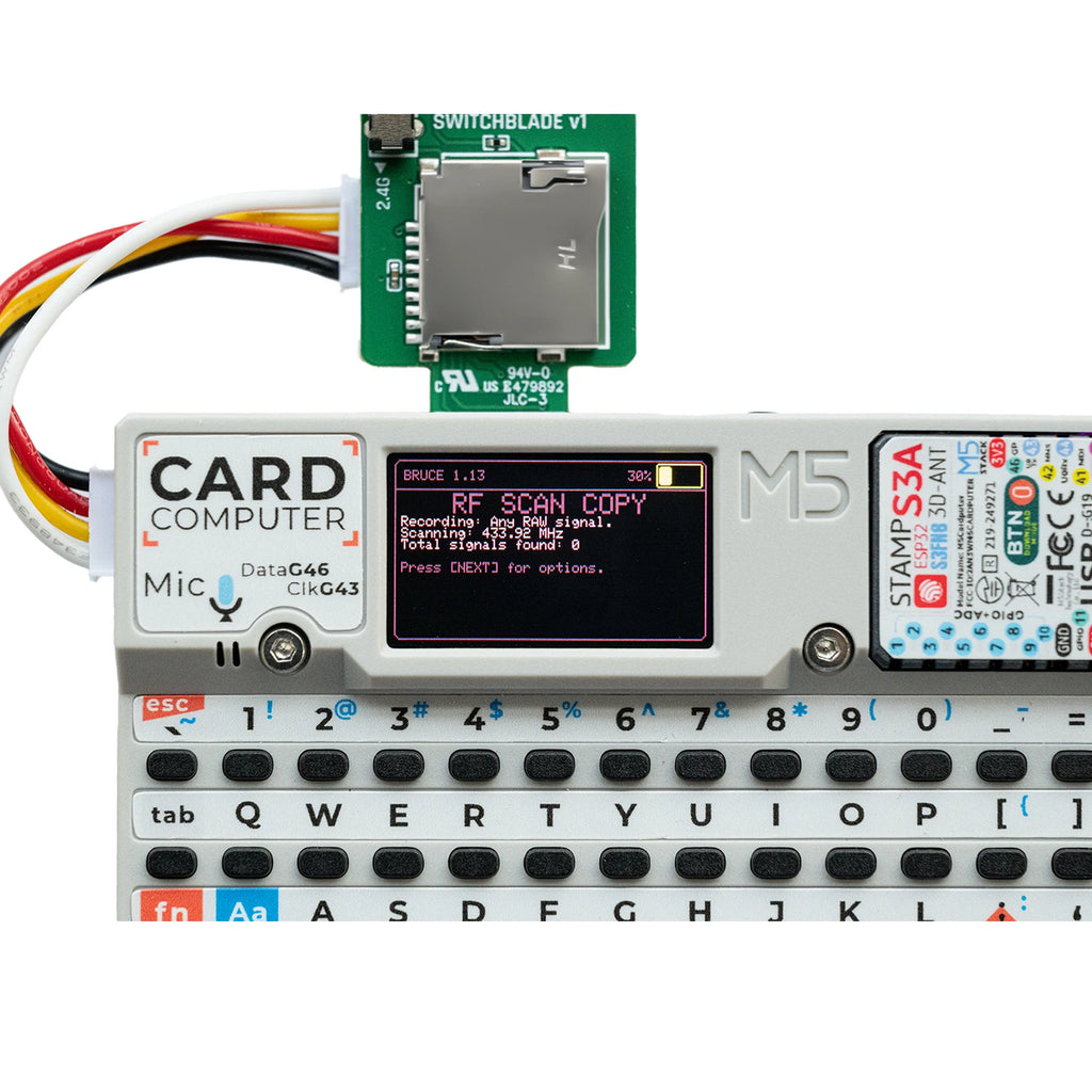 M5Stack Cardputer V1.1 RF 3-in-1 Board NRF24L01+ PA/LNA & CC1101 Sub-GHz Module with MicroSD Slot, Plug & Play IoT Dev PINGEQUA