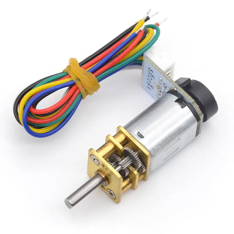 GA12 N20 Encoder DC 6V Mini Micro Metal Gear DC Motor Gearwheel High Torque 15 25 50 70 100 150 300 500 1500RPM 7PPR Hall Sensor