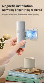 Rechargeable Motion Sensor LED Night Light Double Head Magnetic 3 Color Wall Lamp USB Charging for Closet Stairs Hallway Kitchen