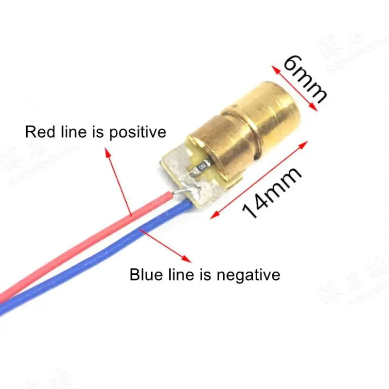 Latest 10pcs Adjustable Mini Laser Pointer Diode RED Dot Laser Diod Circuit 3V/5V 5mW 650nm Module Pointer Sight Copper Head