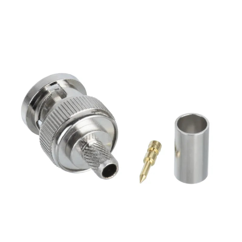 5/10Sets BNC Male Crimp Connector RG58 Cable Plug Adapter CCTV Security Camera IPC Communication Joint