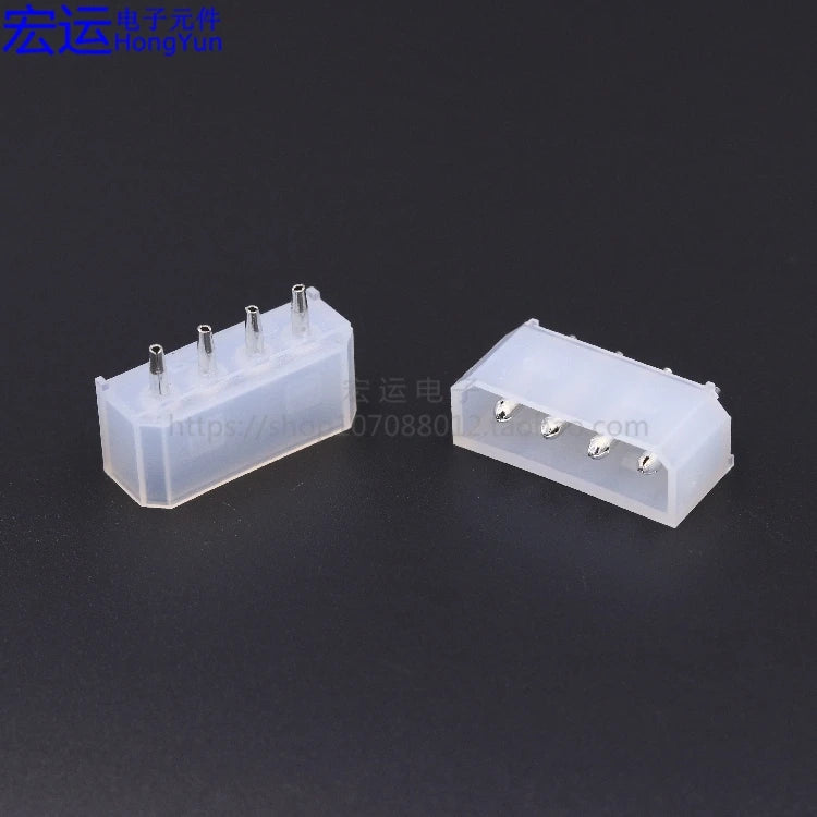 10pcs 5.08mm IDE Connector 4 Pin D Shape Wafer Straight Hollow Pin  PCB Solder Molex Big IDE 2P/3P/4P ATX Power Socket