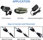 DC Power Connector Plug Male and Female DC Connector 5.5mm X 2.1mm Power Jack Adapter Socket For CCTV Camera LED Strip Speaker