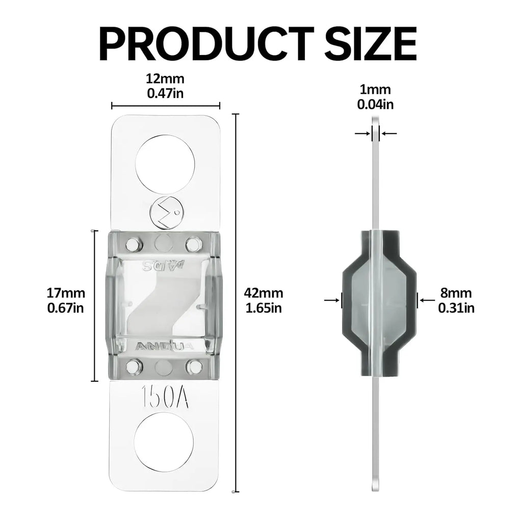 32V-125V Midi / Strip Inline Fuse Holder with Cover and 1Way Bolt-Down Studs Fuse Box Fuse 30A-200A