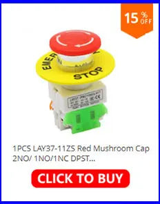 XB2-BS542 Emergency Stop Rotary Push Button Switch 1NC 2NC 1NO/1NC 2 Position Locking 22mm Mushroom Head Button