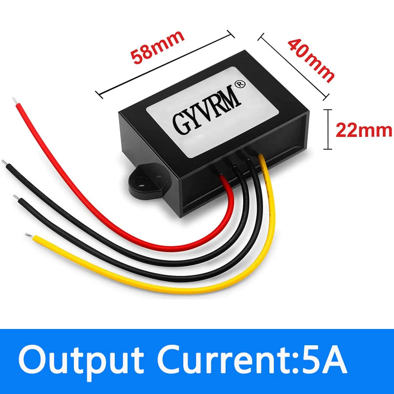 DC 72V 60V 48V 36V 24V to DC 12V 3A 5A 8A 10A Step Down Voltage Power Converter Auto Car Motorcycle Bus Truck Buck Power Supply
