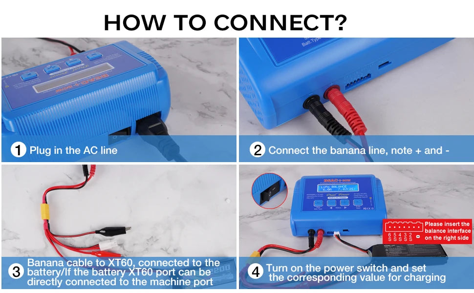 iMAX B6AC+ Battery Charger 15V 6A Built-in Adapter Lipo NiMh Li-ion Ni-Cd Digital RC Balance Charger Lipro Charger Discharger