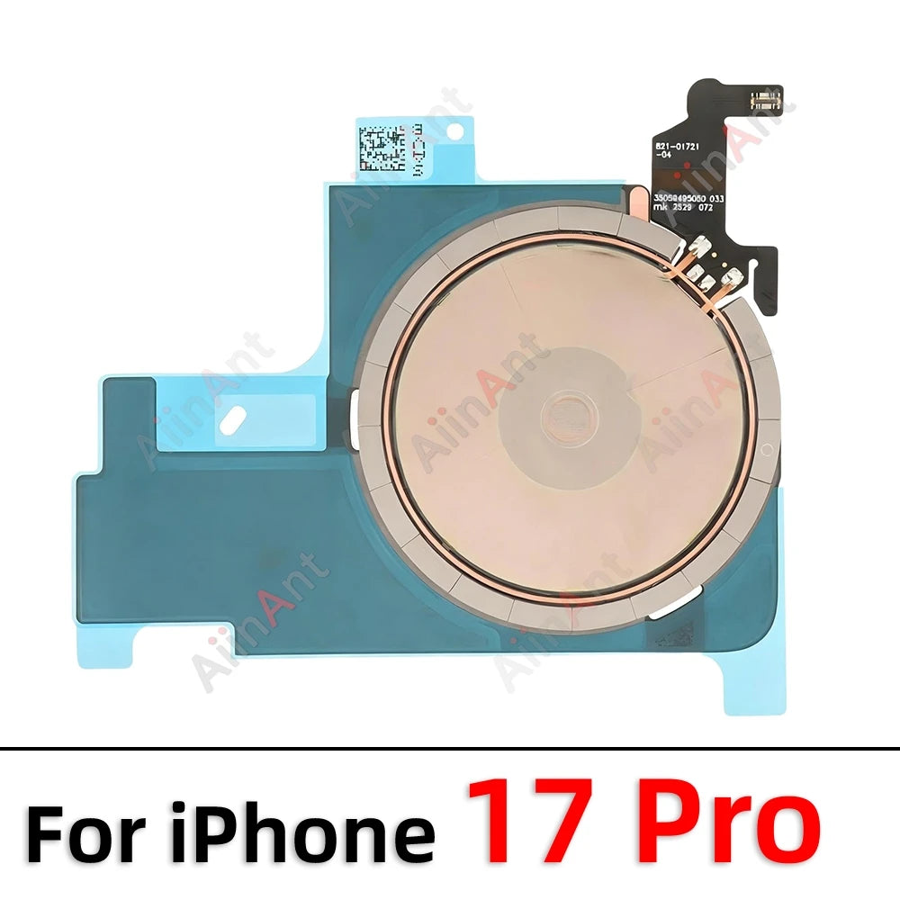 OEM Magnet Charger Panel Coil Sticker FlashLight NFC Wireless Charging Flex Cable For iPhone 16 17 Plus Air Pro Max 16e e