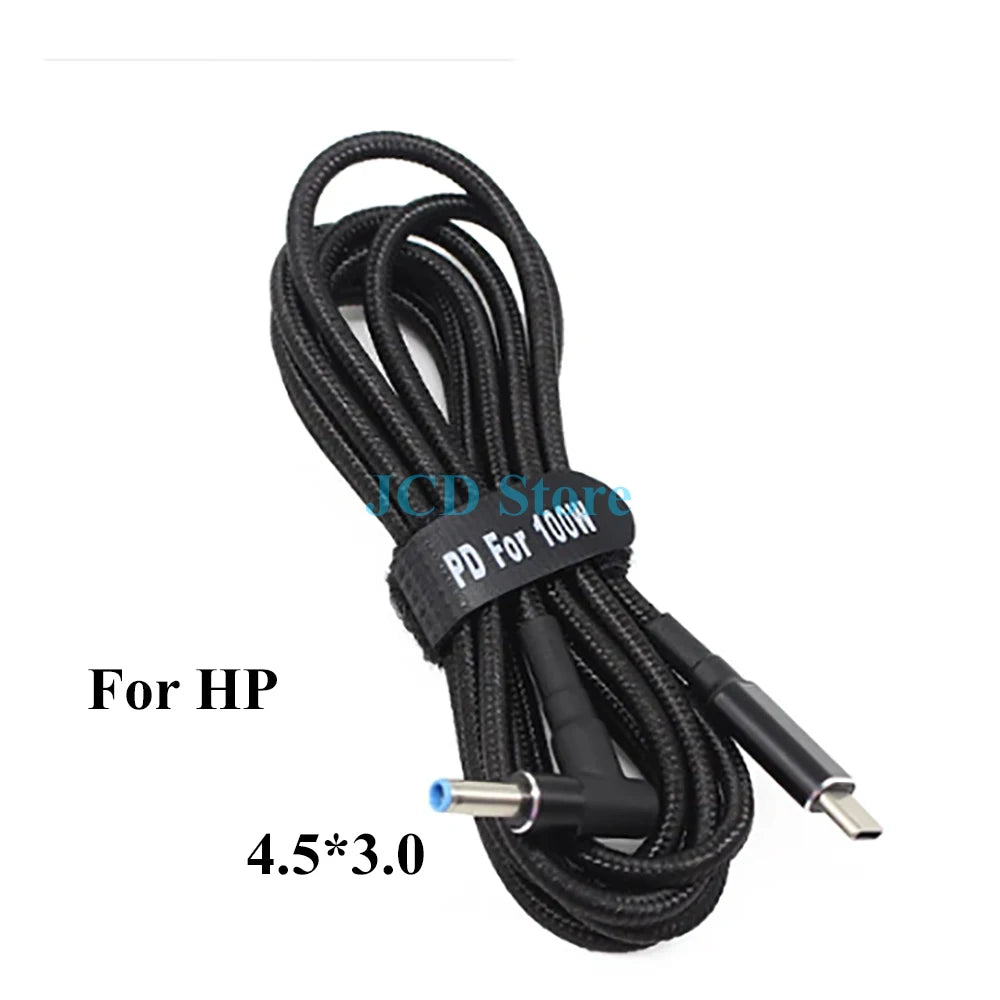 1PCS 100W 5A PD to DC 5.5*2.1 5.5*2.5 7.4*5.0 4.5*3.0 Decoy Trigger Adapter Cable TYPE-C PD Decoy Line Charging Notebook Charger
