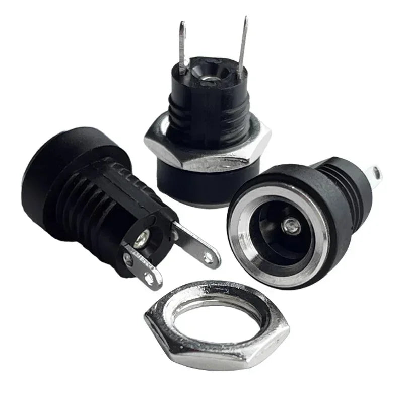 10/50/200Pcs DC-022B DC Power Socket 5.5x2.1/2.5mm Panel Mount Female Jack Socket  DC Connector DC022B