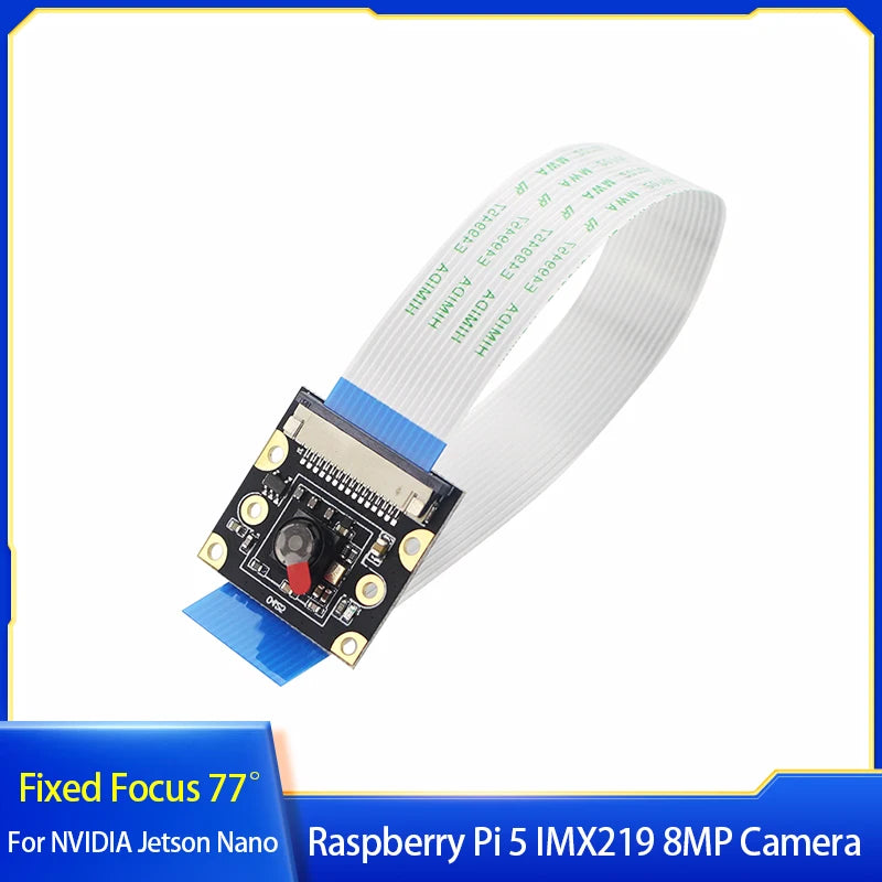 Raspberry Pi 5 IMX219 8MP Camera Fixed Focus 77° Camera Module For NVIDIA Jetson Nano