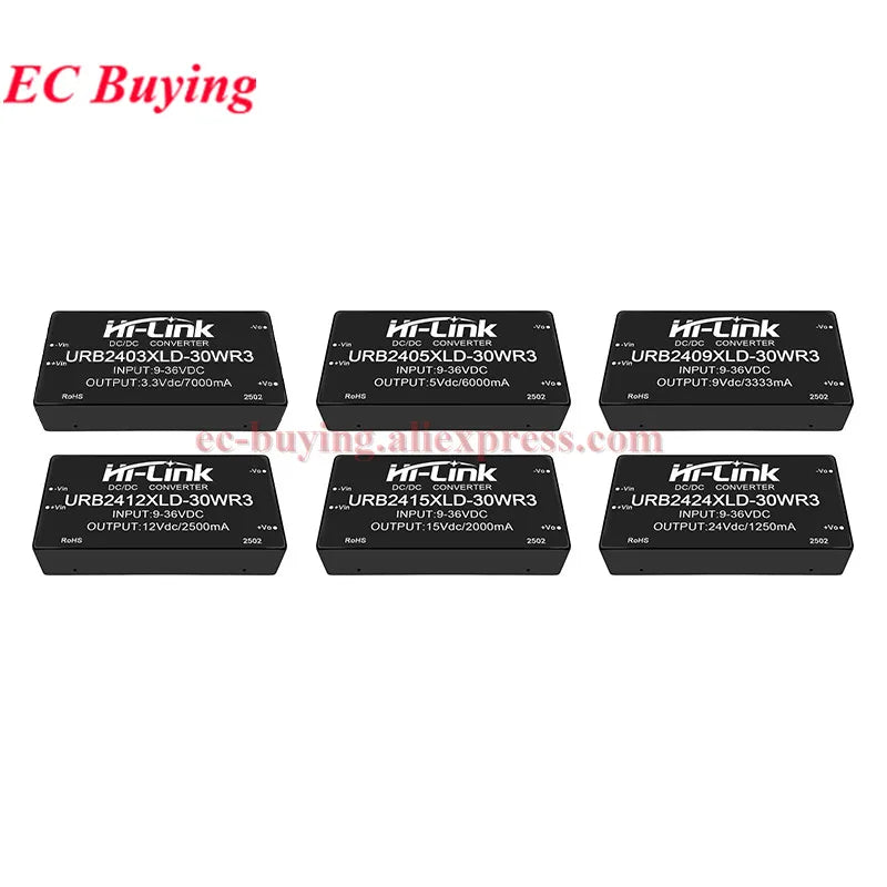 30W 40W 50W AC DC Power Module 110V 48V 24V to 48V 24V 15V 12V 9V 5V 3.3V URB4812LMD URB2405LMD URB1D24LD URB2415LD URB2403LD