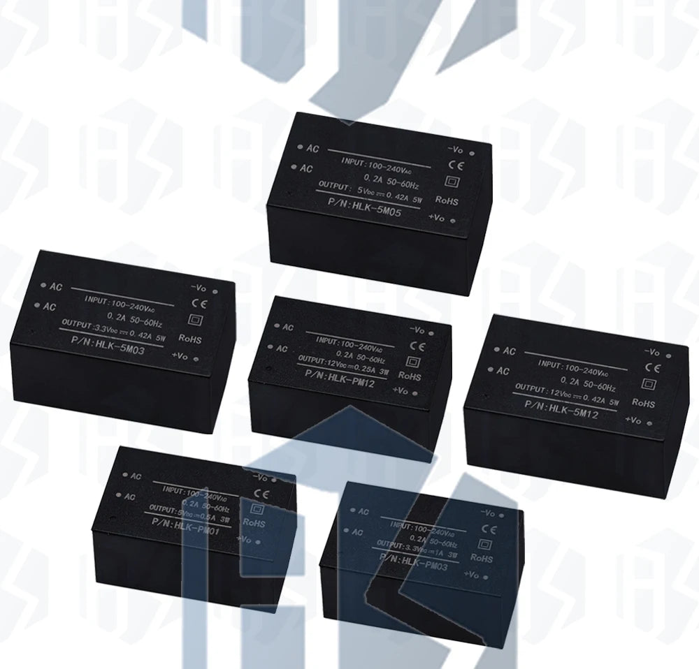 HLK‑PM01/PM03/PM12 Mini Isolated AC‑DC Power Supply Module 220V Input to 5V/3.3V/12V Output for Smart Home