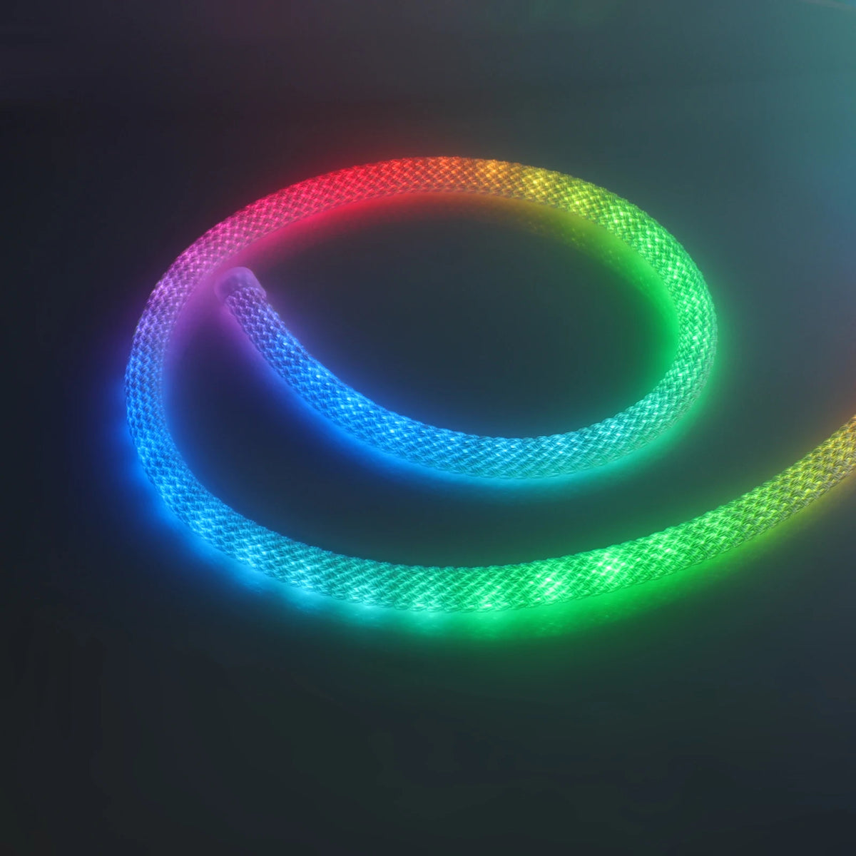 USB WS2812B WS2811 Round Reticulate Neon LED Strip DC 5V 360 Degree Addressable Bluetooth RGBIC Flexible Silicone Tape IP67 Rope