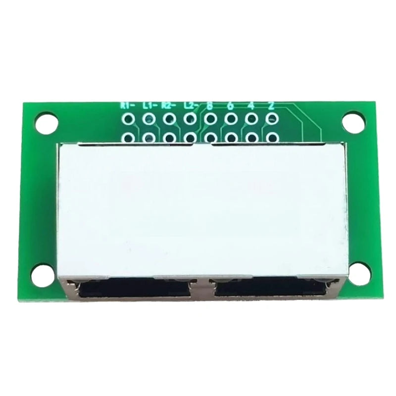 RJ45 Network Adapter Board RJ45 Double Light Female Socket Turn 2.54 Pitch Test Board RJ45 Network Port