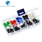 25PCS Tactile Push Button Switch Momentary TZT 12*12*7.3MM Micro switch button + 25PCS Tact Cap(5 colors) for Arduino with Case