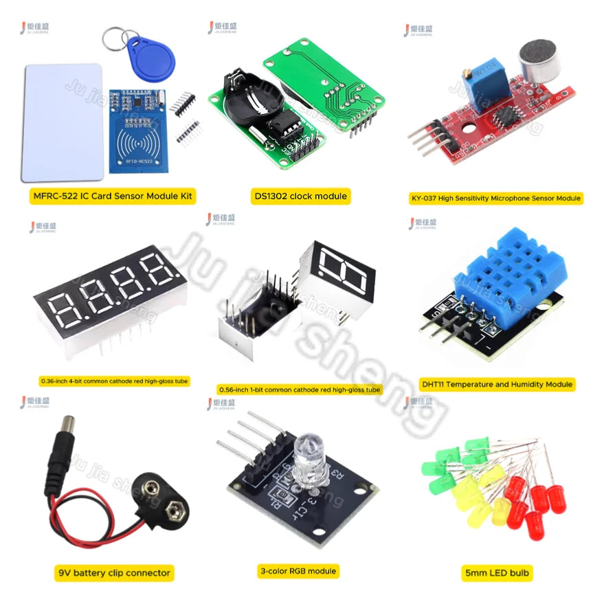 Uno R3 Starter Kit - Uno R3 Breadboard and Stand, Stepper Motor/Servo Motor/1602 LCD/Jumpers for Arduino