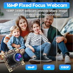 ELP 16MP USB Camera Module Wide Angle PC Webcam with Micro Distortion Lens IMX298 Industrial Lightburn Camera for Raspberry Pi