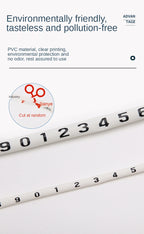 1000PCS Plastic heat shrink tubing cable marker label Wire Number 0 to 9 1-50mm white  cable markers insulation shrink ratio 2:1