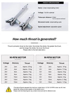 DC Reciprocating Linear Actuator All‑Metal Body Adjustable Stroke Pure Copper Motor DIY Reciprocating Motion Drive Mechanism