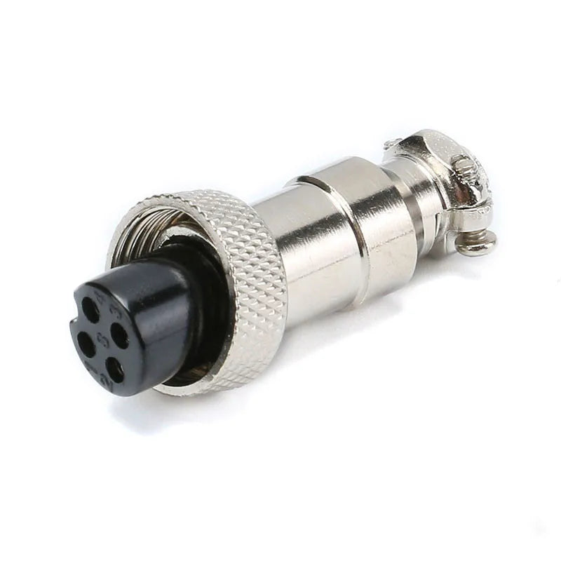 2/5 Pcs GX12 Aviation Connector Female Panel Mount Socket, 2/3/4/5/6 Pin Circular Wire Plug