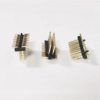 100pcs 1.27mm SMT wt Guide Post Dual SMD Pin Header Gold-plated 2*4/5/6/7/8/9/10/20/25Pin PH4.3 PCB Male Female Socket