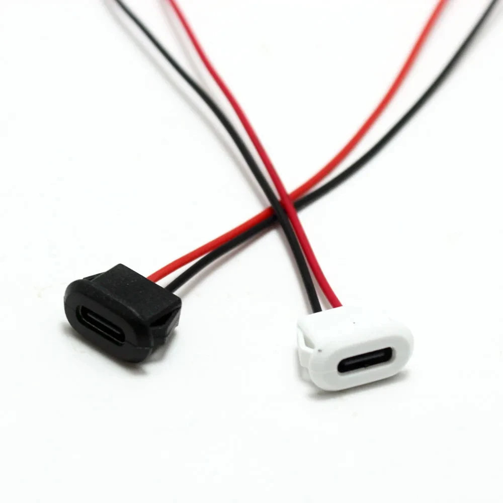 2 4 6 Pin USB-C Type Waterproof USB Connector Direct Compression Female Base Female Socket Charging Interface With Welding Wire