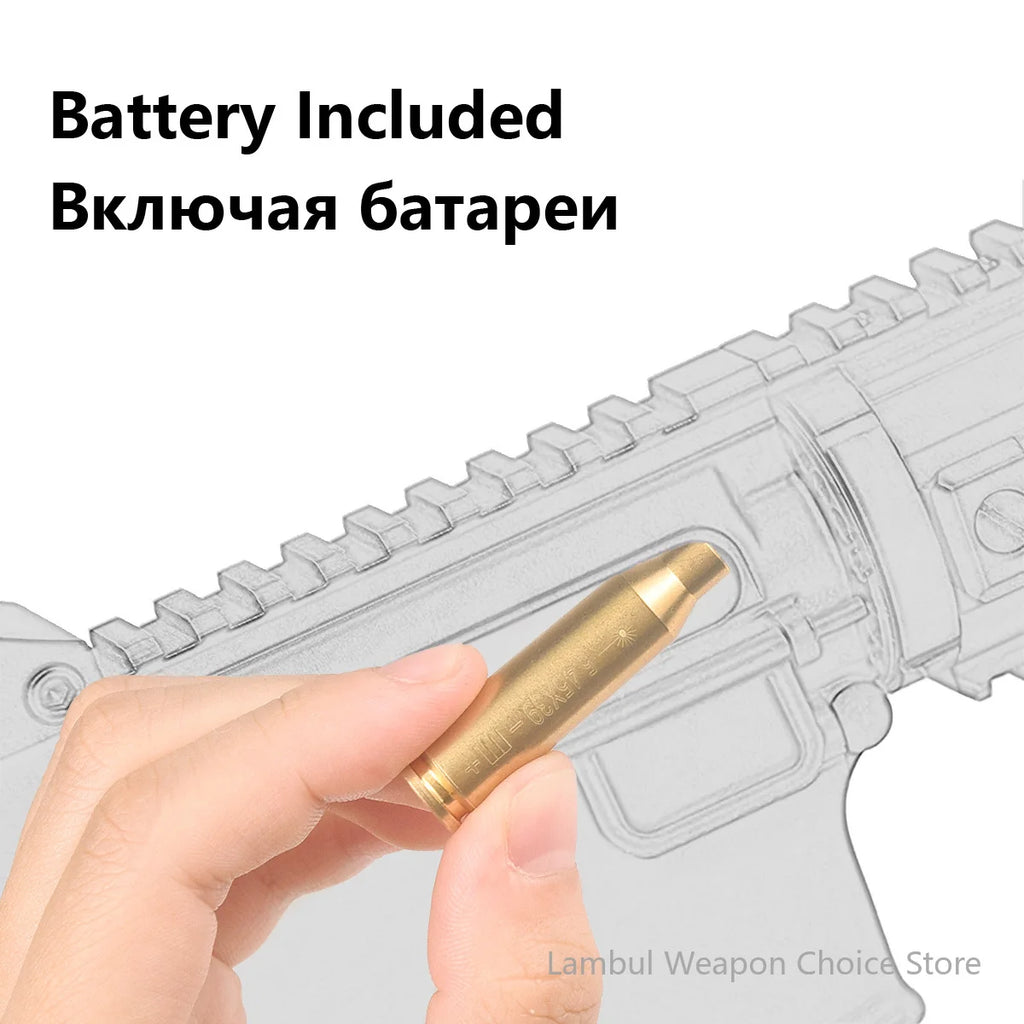 12GA 20GA .308 .223 5.45x39 7.62x39 9x19mm.338 Gauge Red Laser Bore Sighter Training Bullet Boresighter CAL Cartridge Caliber