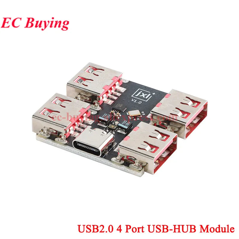 1-10Pc USBHUB USB2.0 7 4-port Controller Expansion Module USB 2.0 to 4 Channel Way Splitter USB-HUB Type-C Extender Board 40MB/S