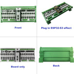 DC7-30V ESP32 Expansion Board 16CH Opto Isolated NPN Input 16CH 3A MOS PWM Output RS485 DIN Rail Optional Controller
