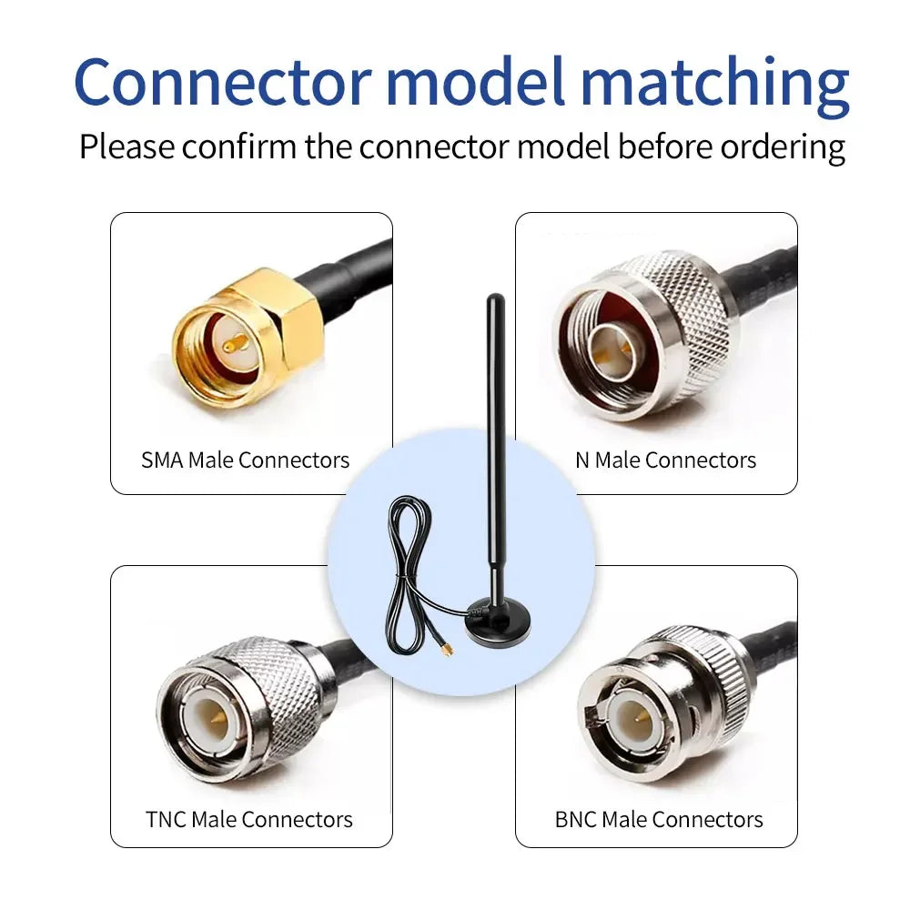 868MHz 915MHz LORA Antenna  Helium Hotspot Magnetic Base 38dbi High Gain SMA Male 3M Cable Copper Rod 800-960mhz Aerial