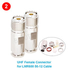1PCS N/UHF Type Male/Female Connector LMR600 50-12 Cable RF Coaxial Straight Nickel plated RF Coax Connector
