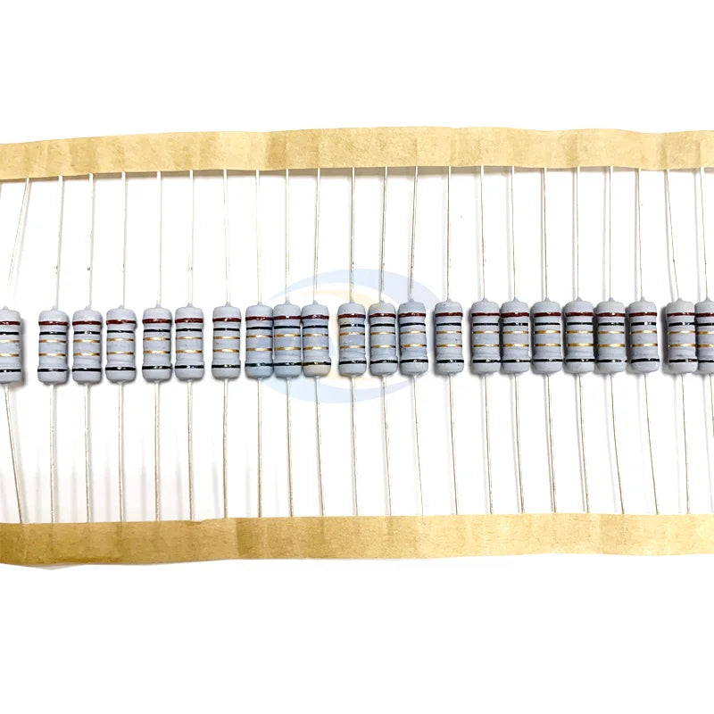 100pcs 1/4W 5% 0.25W Wire Wound Resistor Fuse Winding Resistance 0.5R 10R 0.5 1 2.2 3.3 3.9 4.7 5.1 10 ohm