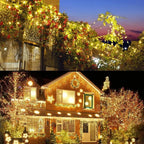 Green Cable LED Christmas String Fairy Lights Garland Outdoor Waterproof For Birthday Party Halloween Garden Room Decoration
