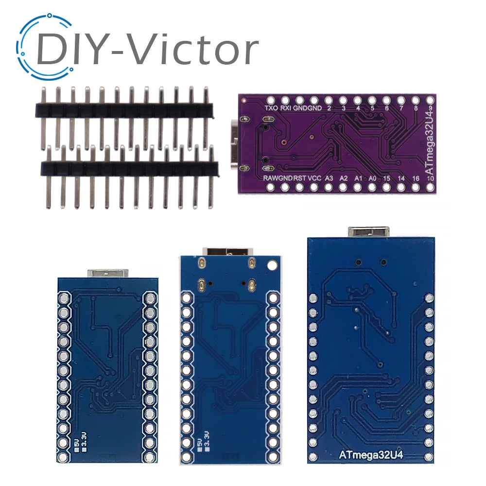 New Pro Micro 3.3V 8Mhz For Arduino ATmega32U4 5V/16MHz Module With 2 Row Pin Header For Leonardo